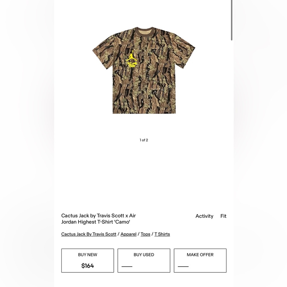 Cactus Jack Camo T-Shirt